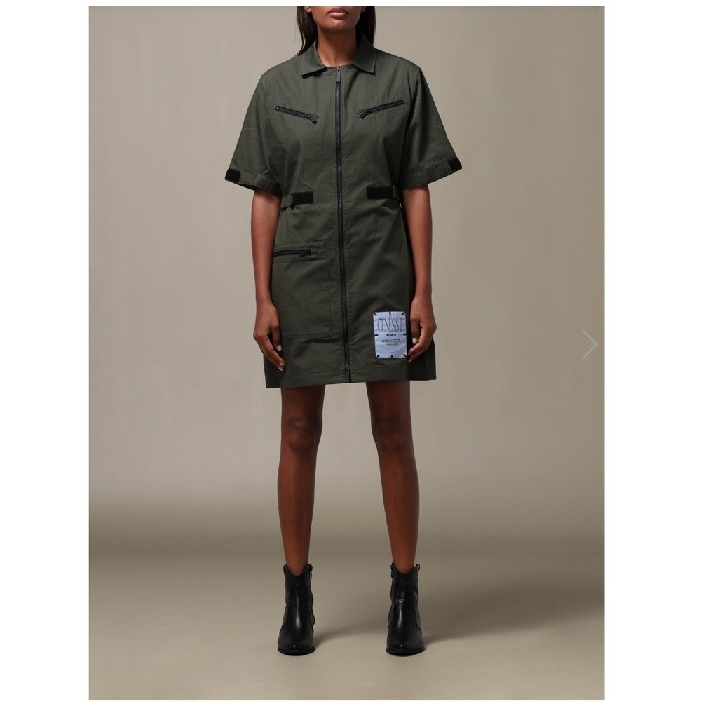 MCQ Alexander McQueen Genesis II Military Shirt Dress Small Utility Avant Garde